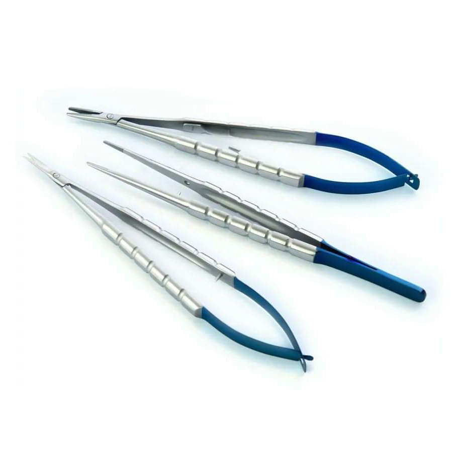 Castroviejo Holder & Tweezer Set with Dressing Scissor