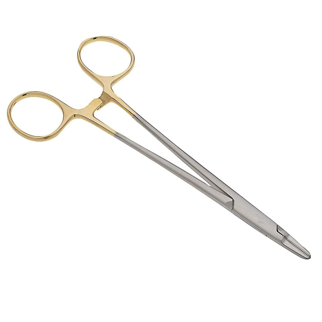 Gold Platted Handle Dressing Forceps